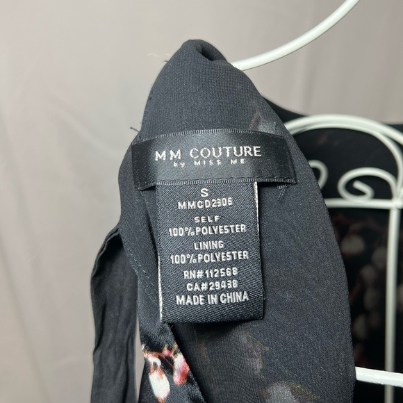 Mm Couture by Miss Me Dress Silky Polysester Cherry Blossom Print Size Small - Picture 6 of 10